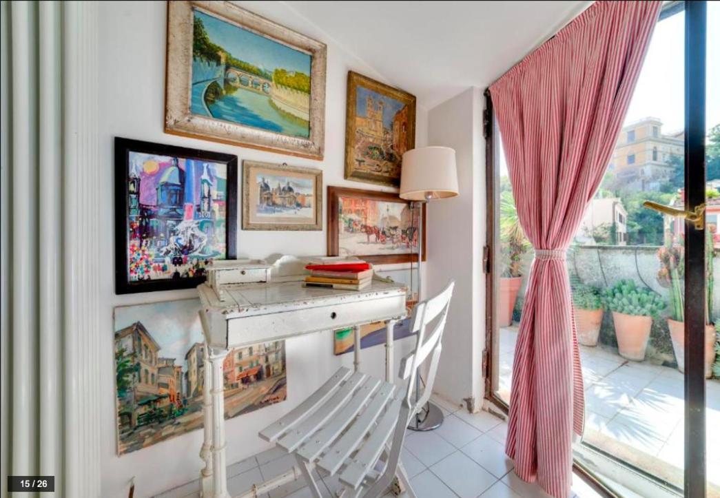 Luxury Art Apartment In Trastevere With Terrace Rzym Zewnętrze zdjęcie