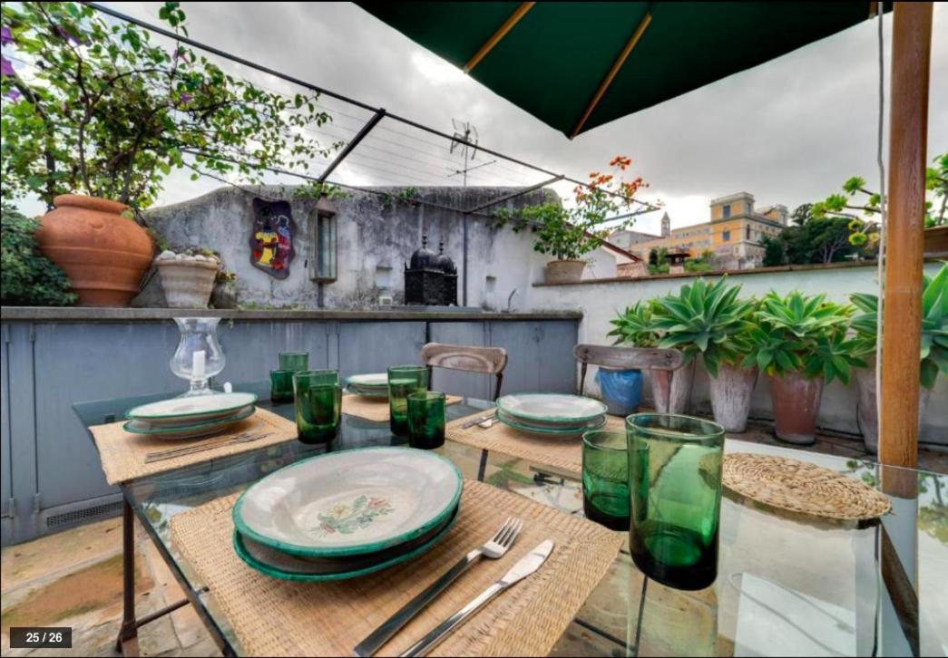 Luxury Art Apartment In Trastevere With Terrace Rzym Zewnętrze zdjęcie